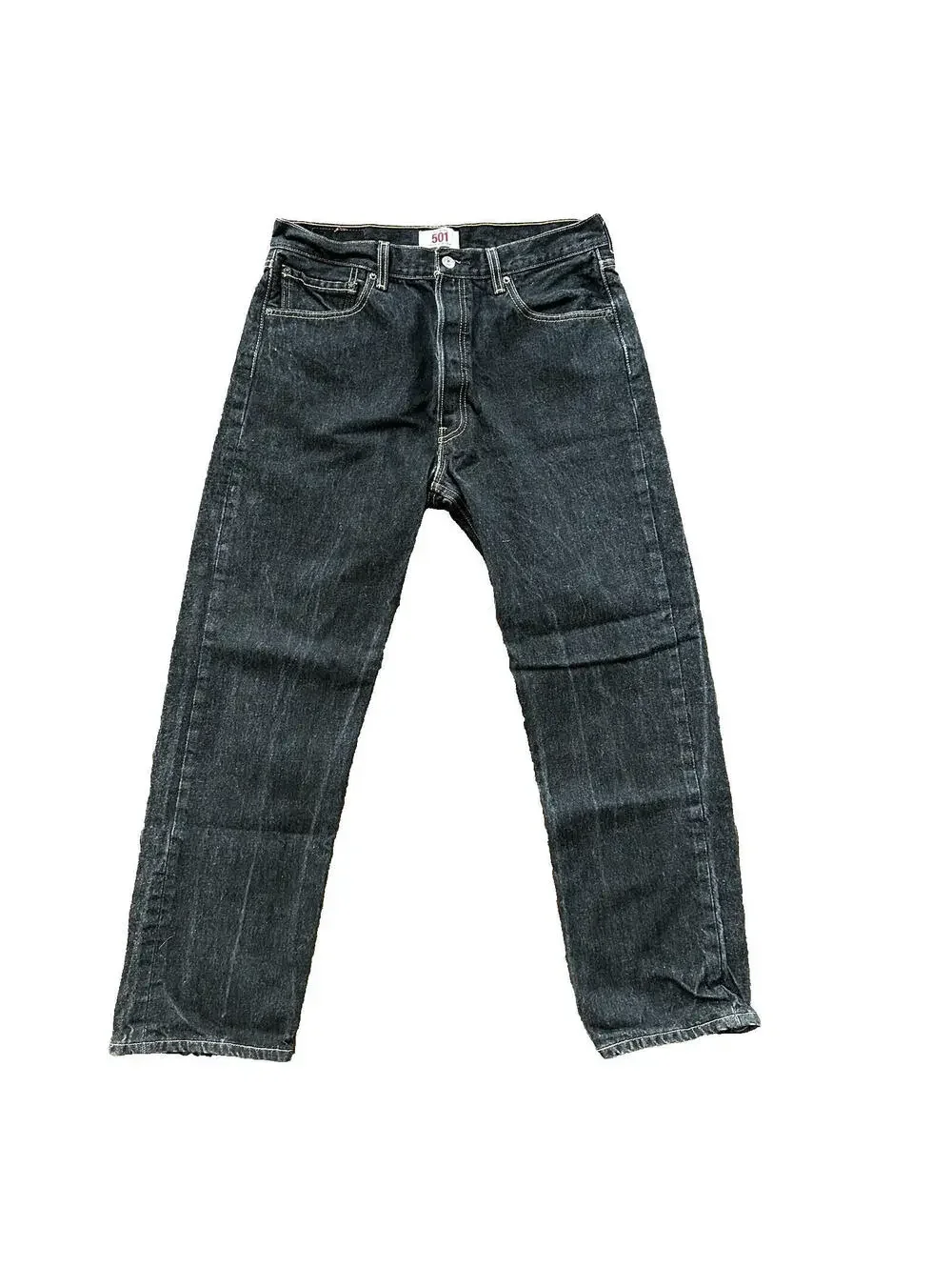 Levis 501 Vintage Y2K Straight Leg XX 2000s Jeans 32x29 Black Wash 35x32